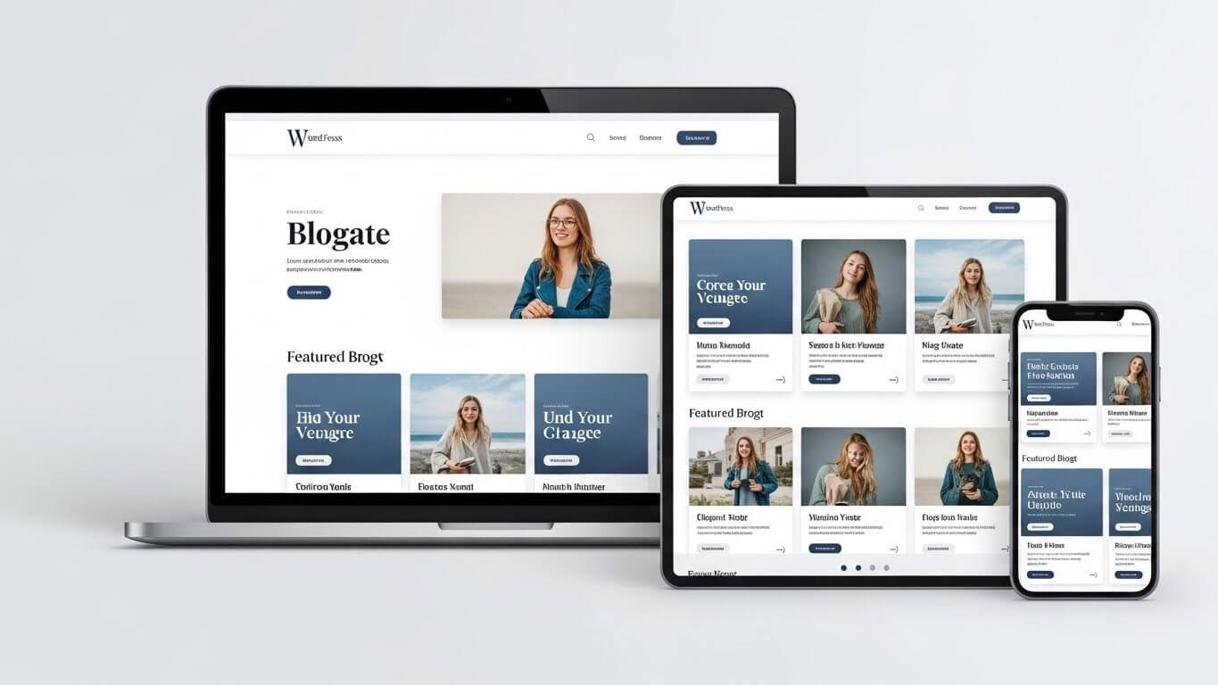 Professional responsive blog website design and WordPress development service with modern layout and SEO-friendly structure