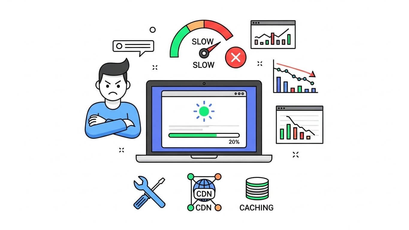 Why WordPress websites load slowly and how to speed them up.
